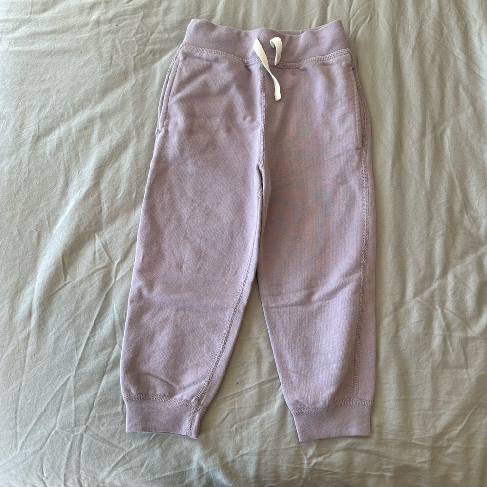 Hanna Andersson Lavender Kids Jogger Sweatpants with Drawstring